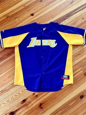 Vintage Majestic Lakers button down jersey